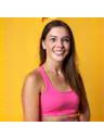 Jessica M. after her fitness transformation, looking happy and healthy.