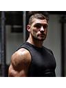 Michael R. looking muscular and confident after training.